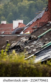 Storm Damaged Roof, Destroyed Roof Tiles, Expensive Damage Needing Prompt Repair