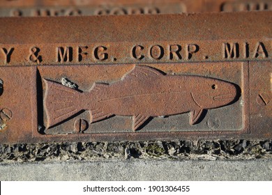 Storm Drain Fish Symbol Imprint