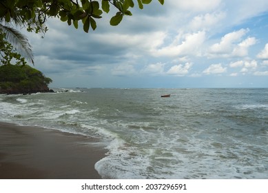 Storm Faces The Beach The Cobanos In El Salvador, Central America 