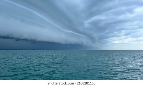 Storm Forming At The Sea, Moment Before The Rain Drops.