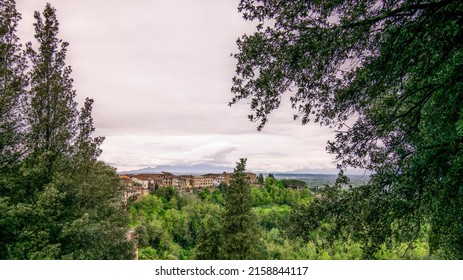 A Storm Gathering Above The Church Of San Miniato In Tuscany