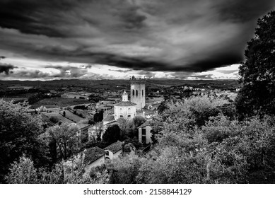 A Storm Gathering Above The Church Of San Miniato In Tuscany