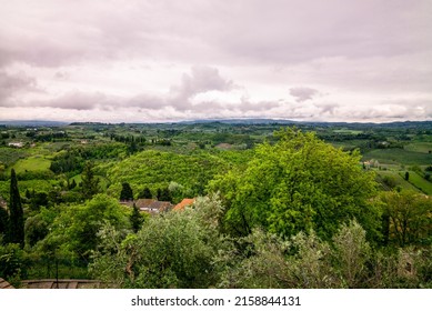 A Storm Gathering Above The Church Of San Miniato In Tuscany