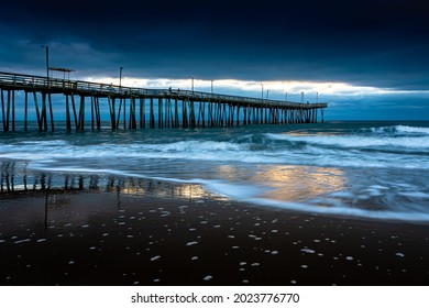 Storm hit Virginia Beach Fishing Pier , Virginia Beach, VA