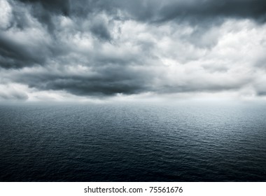 Storm Over The Ocean