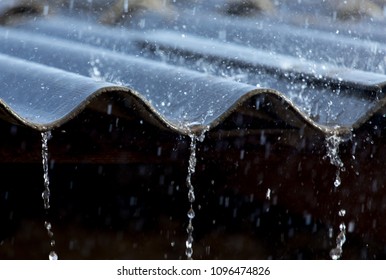 Storm Rain On Roof House Stock Photo 1096474826 