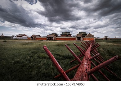 A Storm Reaching Karakorum, The Ancient Capital City Of The Mongolian Empire