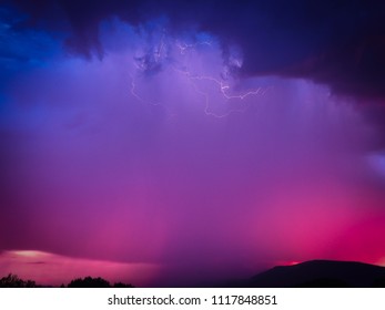 Storm sky with rays