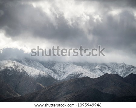 Storm Snow Covered Mountain Top