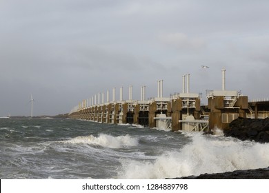 storm surge barrier to protect against storm