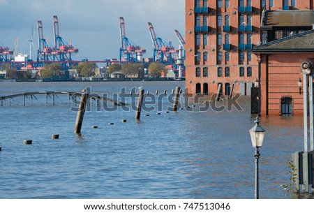 Similar – Image, Stock Photo flooded storm tide