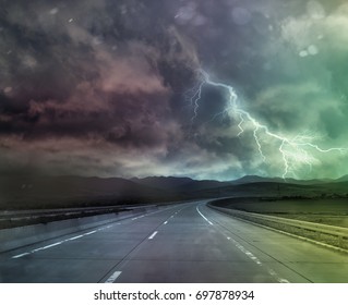 3,290 Lightning storm road Images, Stock Photos & Vectors | Shutterstock