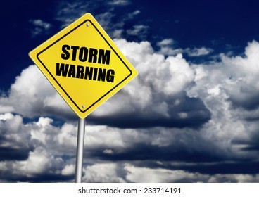 Storm Warning Road Sign