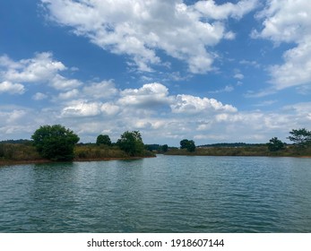 Storm Water Retention Pond. Storm Water Retention Ponds Are Basins That Catch Runoff From Higher Elevation Areas. Selective Focus.