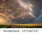Stormclouds crossing the road.
Dramatic sky of a supercell thunderstorm in northwest Texas.