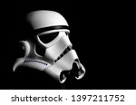 Stormtrooper helmet with black background