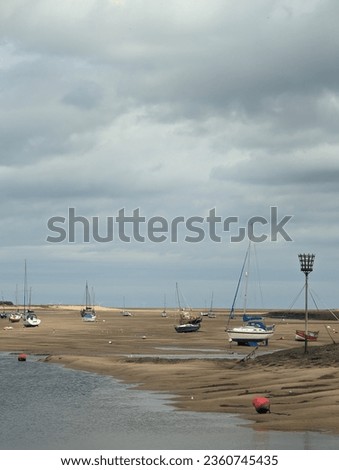 A stormy bay  at low tide 