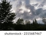 Stormy clouds over the forest