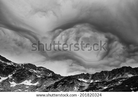 Similar – Berge/Wolken/Sonne Winter