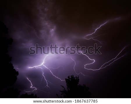 Stormy night with lots of lightnings in Quequen