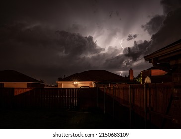 A Stormy Night Scene From The Backyard 