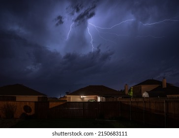 A Stormy Night Scene From The Backyard 