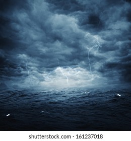 Stormy ocean, abstract natural backgrounds for your design