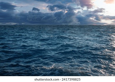 Stormy Sea and Sky. Cloudy sky against the backdrop of a stormy sea. - Powered by Shutterstock