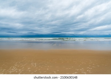 Stormy Skies In The Horizon Over The Ocean