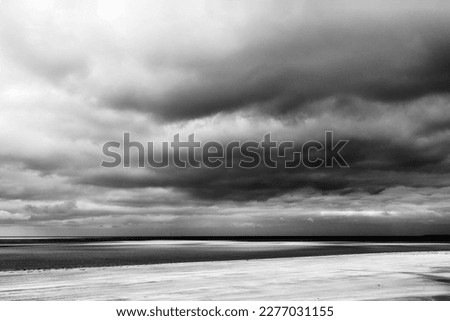 Stormy sky on the Pointe of Agon in the bay of Sienne river