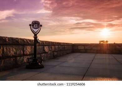 Stormy Sunset At The Lookout In High Point State Park, The Top Of NJ