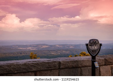 Stormy Sunset At The Lookout In High Point State Park, The Top Of NJ