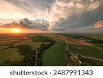 Stormy sunset over the Kansas plains