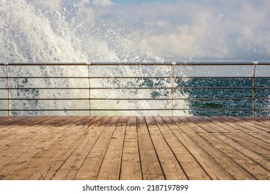 Stormy Waves At The Pier