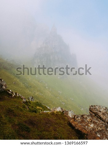 Similar – Image, Stock Photo The Wanderer Landscape