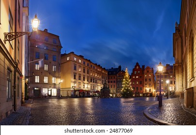 Stortorget At Christmas Time, Stockholm, Sweden