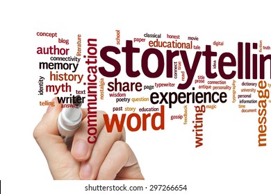 Storytelling concept word cloud background