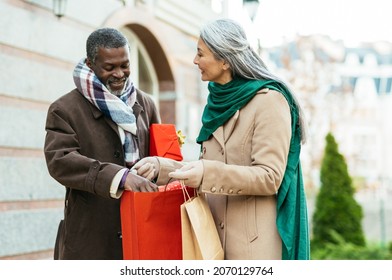 Storytelling image of a multiethnic senior couple in love - Powered by Shutterstock