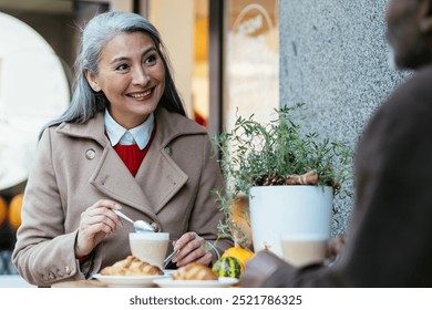 Storytelling image of a multiethnic senior couple in love - Powered by Shutterstock