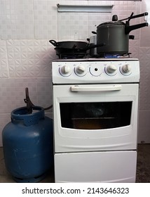 Stove, Cylinder And Pans Of Brazilian Lower Middle Class People