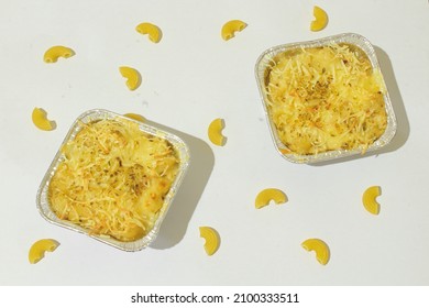 Stovetop Macaroni And Cheese, Isolated With White Background