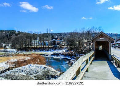 Stowe, Vermont / USA - February 2016: Winter In Stowe