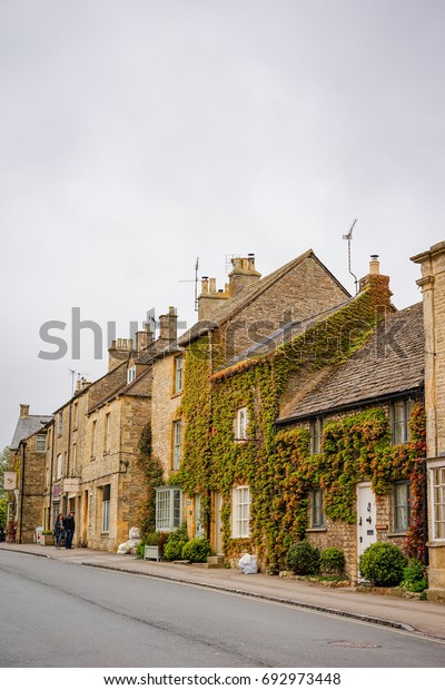 Stow-on-the-Wold,\
United Kingdom. April 17, 2017. Antique Shopping Center and Market\
Town of Stow On The Wold,\
Cotswold