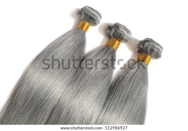 Straight Ash Blonde Human Hair Extensions Stock Image Download Now