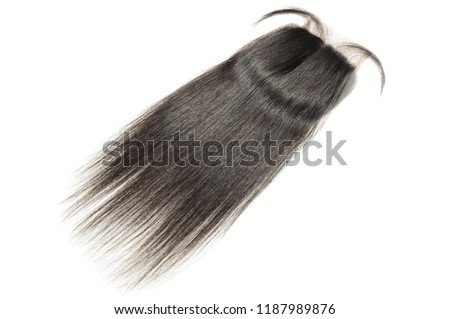 Straight Black Human Hair Weaves Extensions Stock Photo Edit Now