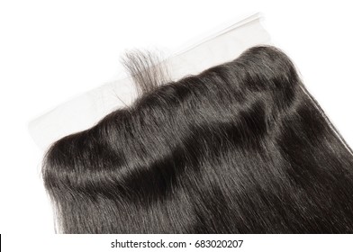 Straight black virgin human hair wide range lace frontal