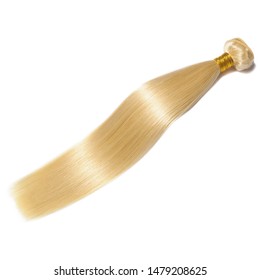 Straight Bleached Blonde Human Hair Weaves Extensions Bundles