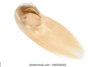 Straight Bleached Golden Blonde Human Hair Weaves Extensions Lace Wigs