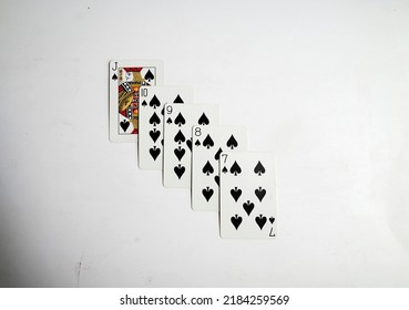 Straight Flush Poker Card Spade 