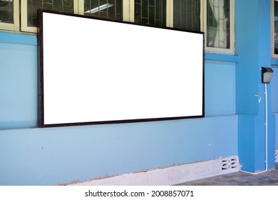 Straight Front Angle Of Edited Visual For Advertising Billboard Display. Blank Poster Of Advertising Space For Mock Up Purpose; OOH Placement